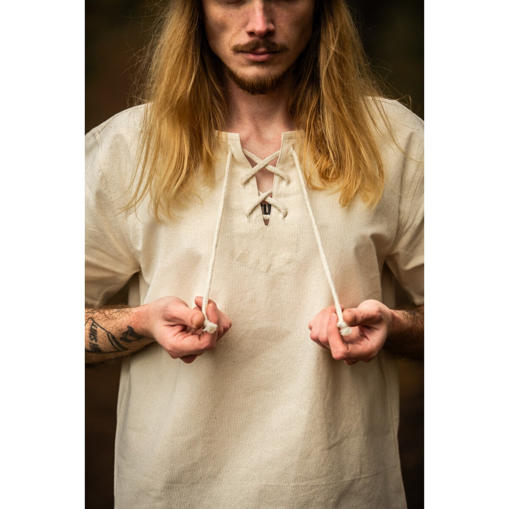 Imagen del producto Camisa medieval Erhart manga corta beige