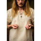 Imagen del producto Camisa medieval Erhart manga corta beige