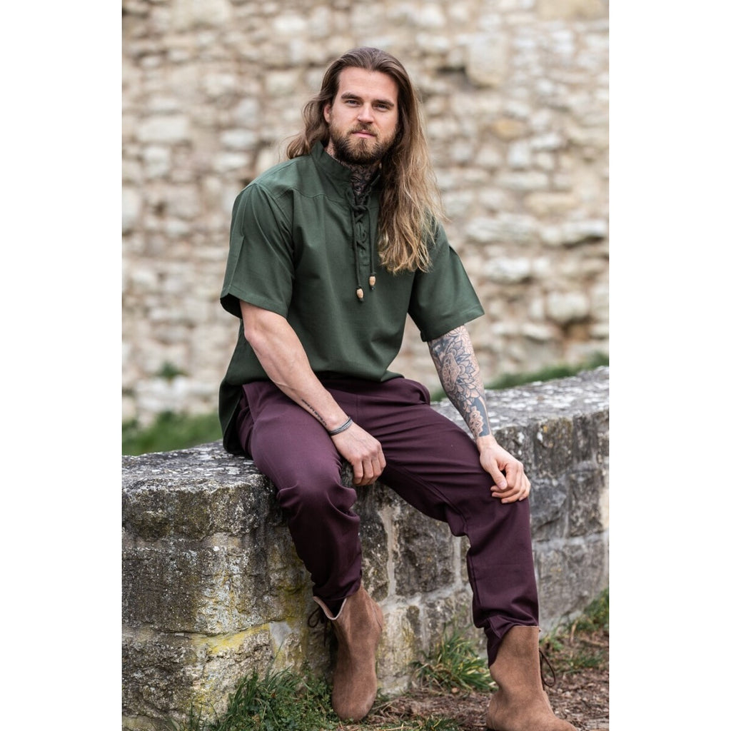 Imagen del producto Camisa medieval Erik manga corta verde