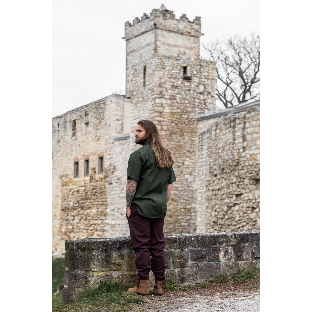Imagen del producto Camisa medieval Erik manga corta verde