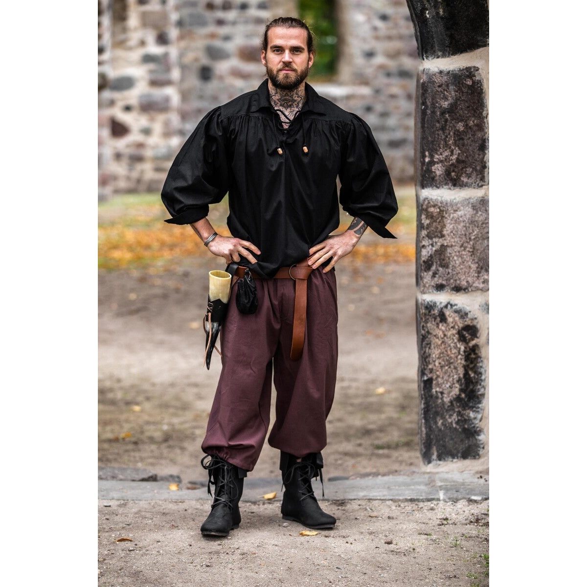 Imagen del producto Pantalón medieval pirata Vincent marrón oscuro