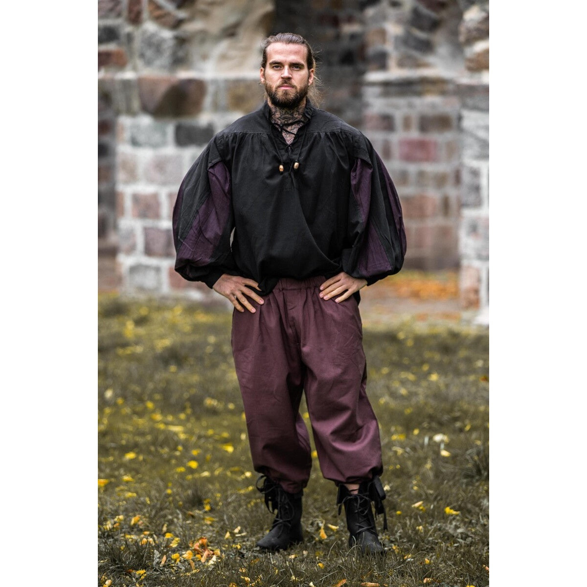 Imagen del producto Pantalón medieval pirata Vincent marrón oscuro