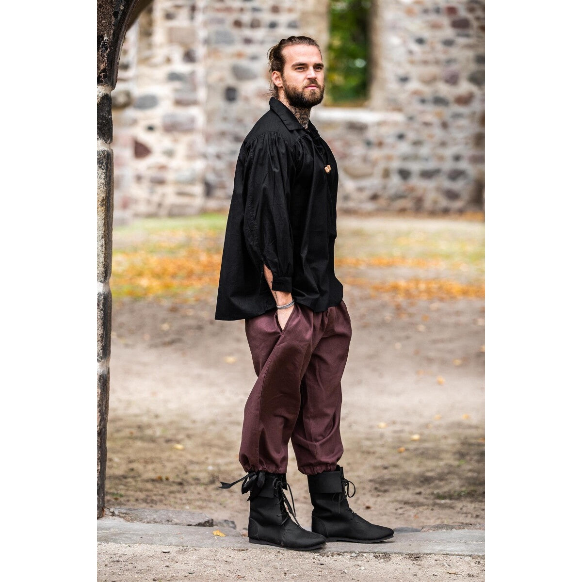 Imagen del producto Pantalón medieval pirata Vincent marrón oscuro