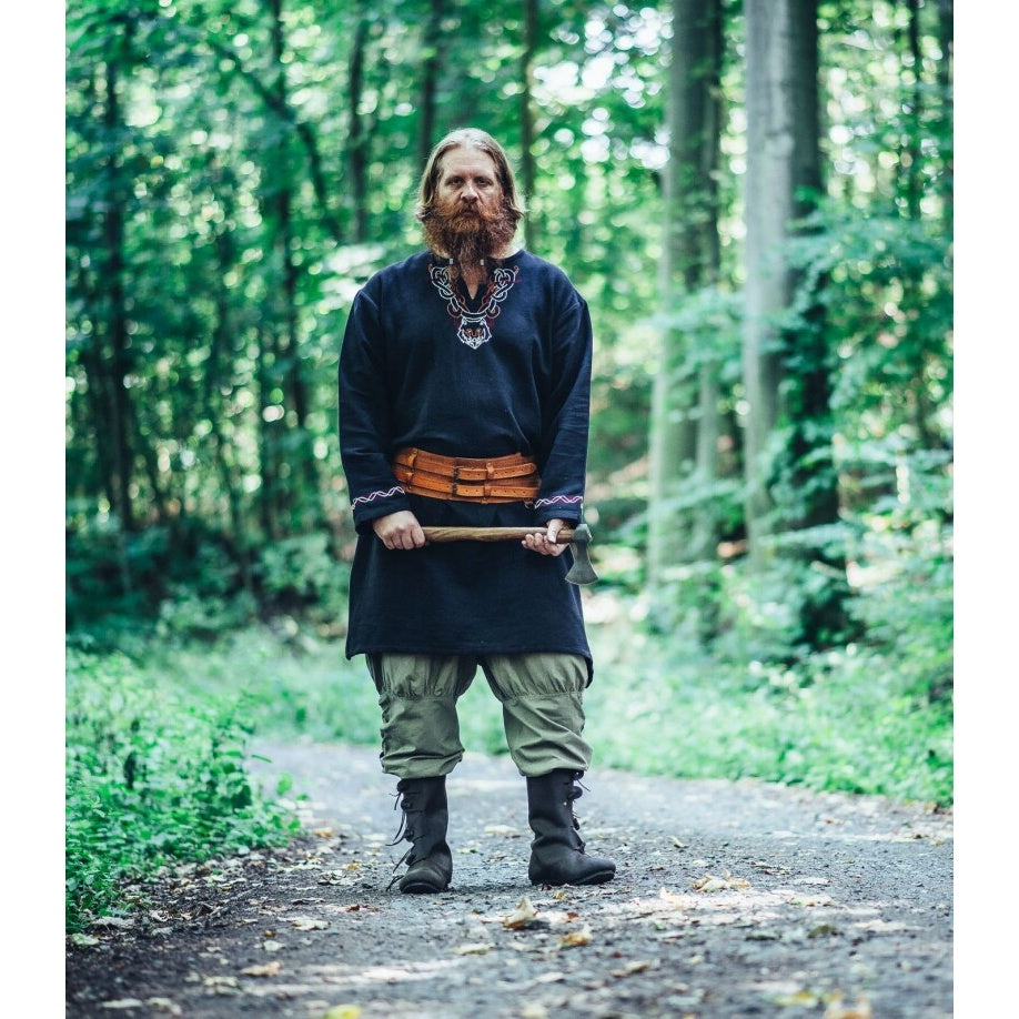 Imagen del producto Pantalón medieval Magnus con cordones en las piernas verde
