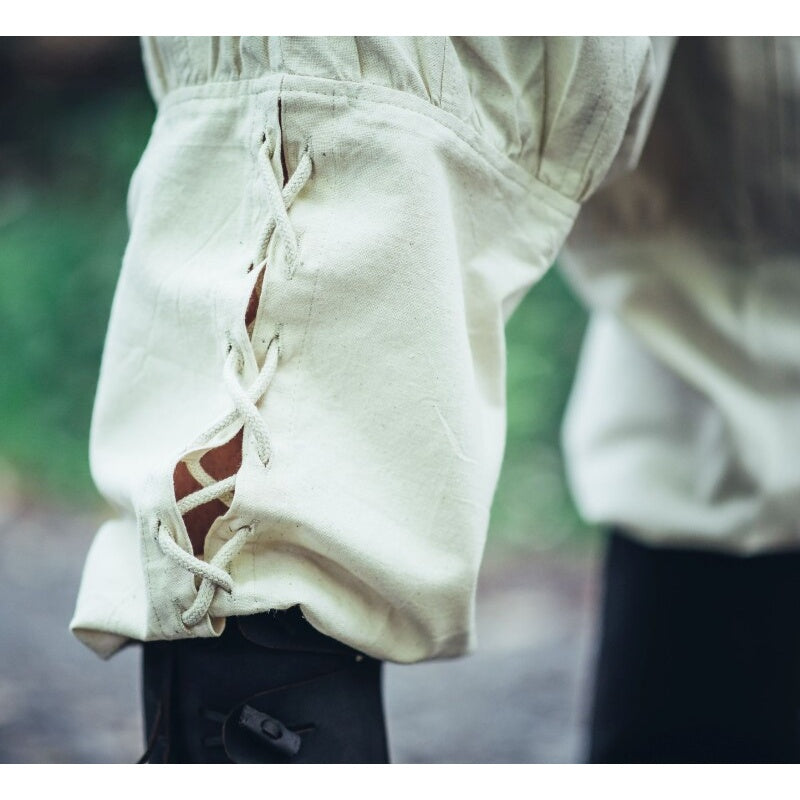 Imagen del producto Pantalón medieval Magnus con cordones en las piernas beige
