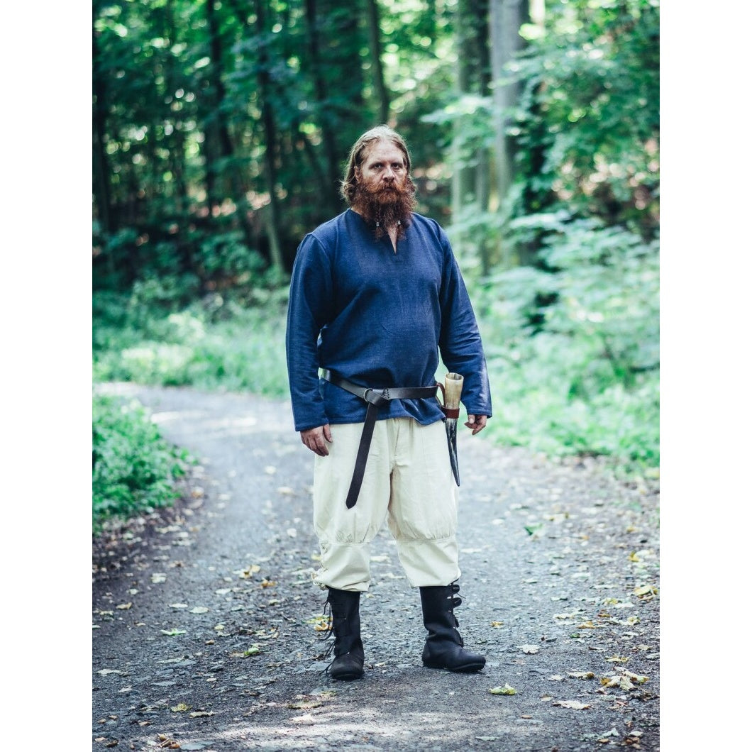 Imagen del producto Pantalón medieval Magnus con cordones en las piernas beige