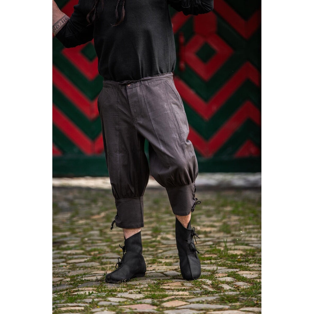 Imagen del producto Pantalón medieval hasta la rodilla Laurence con cordones en la parte baja de la pierna marrón