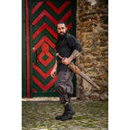Imagen del producto Pantalón medieval hasta la rodilla Laurence con cordones en la parte baja de la pierna marrón