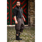 Imagen del producto Pantalón medieval hasta la rodilla Laurence con cordones en la parte baja de la pierna marrón
