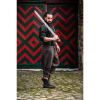 Imagen del producto Pantalón medieval hasta la rodilla Laurence con cordones en la parte baja de la pierna marrón