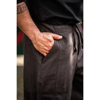 Imagen del producto Pantalón medieval hasta la rodilla Laurence con cordones en la parte baja de la pierna marrón