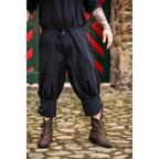 Imagen del producto Pantalón medieval hasta la rodilla Laurence con cordones en la parte baja de la pierna negro