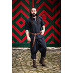 Imagen del producto Pantalón medieval hasta la rodilla Laurence con cordones en la parte baja de la pierna negro