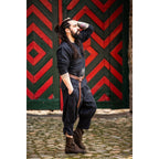 Imagen del producto Pantalón medieval hasta la rodilla Laurence con cordones en la parte baja de la pierna negro