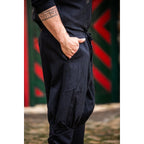 Imagen del producto Pantalón medieval hasta la rodilla Laurence con cordones en la parte baja de la pierna negro