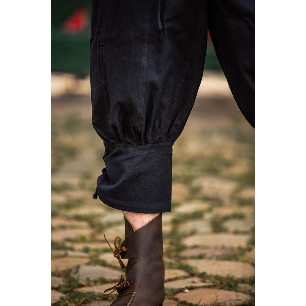 Imagen del producto Pantalón medieval hasta la rodilla Laurence con cordones en la parte baja de la pierna negro