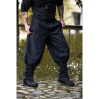 Imagen del producto Pantalón medieval Tiago con cordones en las piernas negro