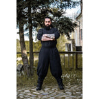 Imagen del producto Pantalón medieval Tiago con cordones en las piernas negro