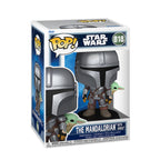 Imagen del producto Figura Funko Pop con cabeza oscilante Mandaloriano con Grogu - Star Wars The Mandalorian