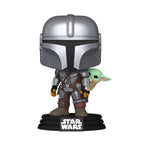 Imagen del producto Figura Funko Pop con cabeza oscilante Mandaloriano con Grogu - Star Wars The Mandalorian