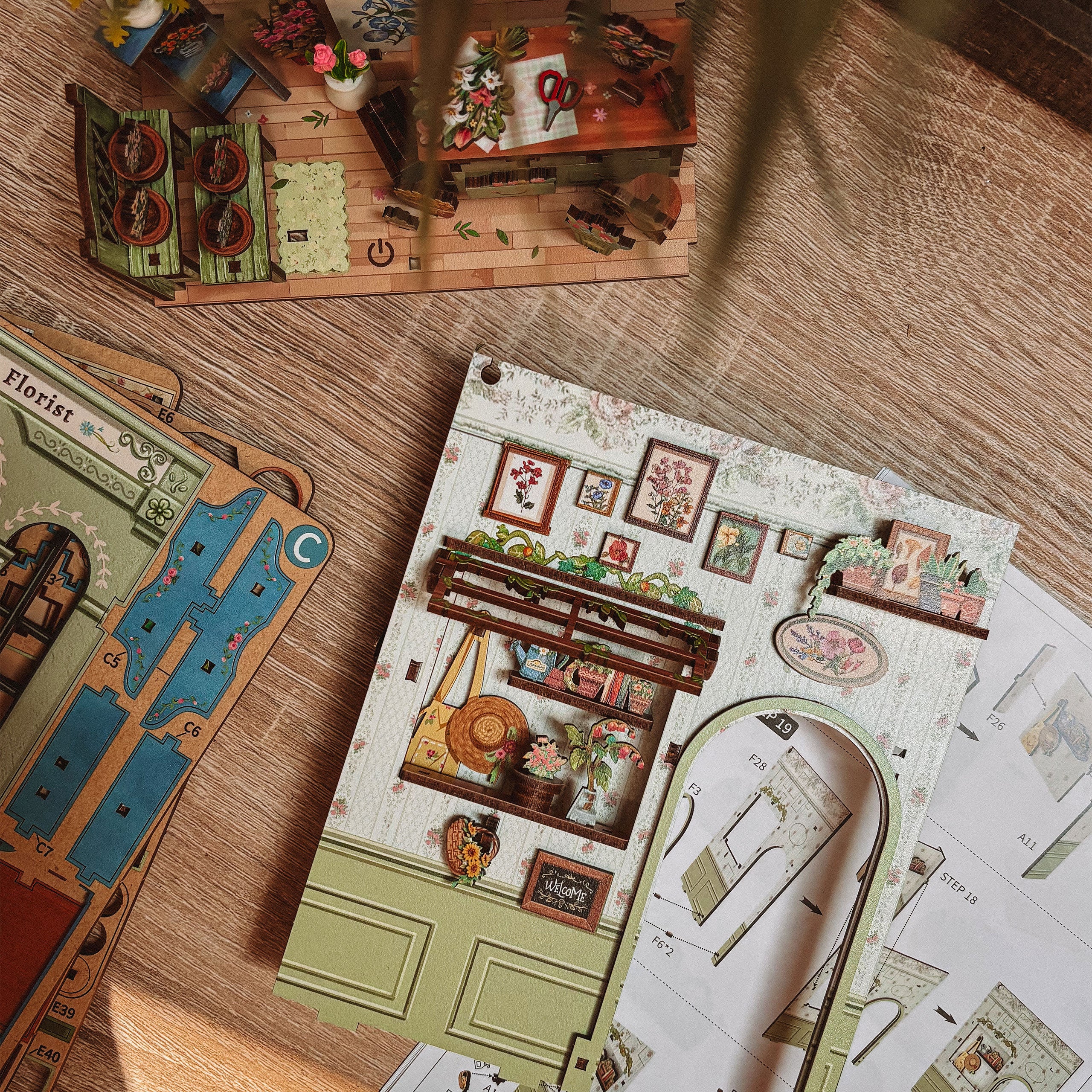 Product image CuteBee - Sunny Cafe Miniature House Book Nook Model Kit