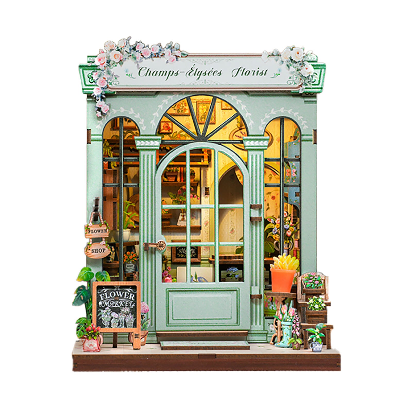 Imagen del producto CuteBee - Maqueta de casa en miniatura Book Nook Champs-Élysées Florist