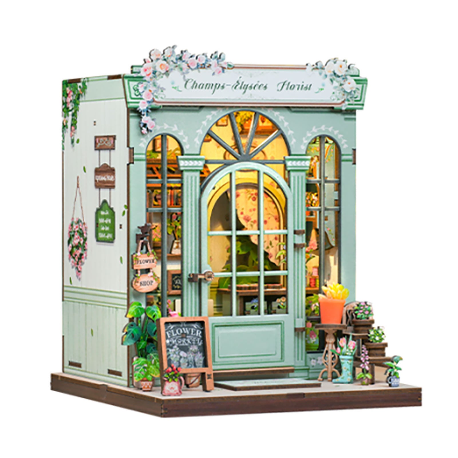 Imagen del producto CuteBee - Maqueta de casa en miniatura Book Nook Champs-Élysées Florist