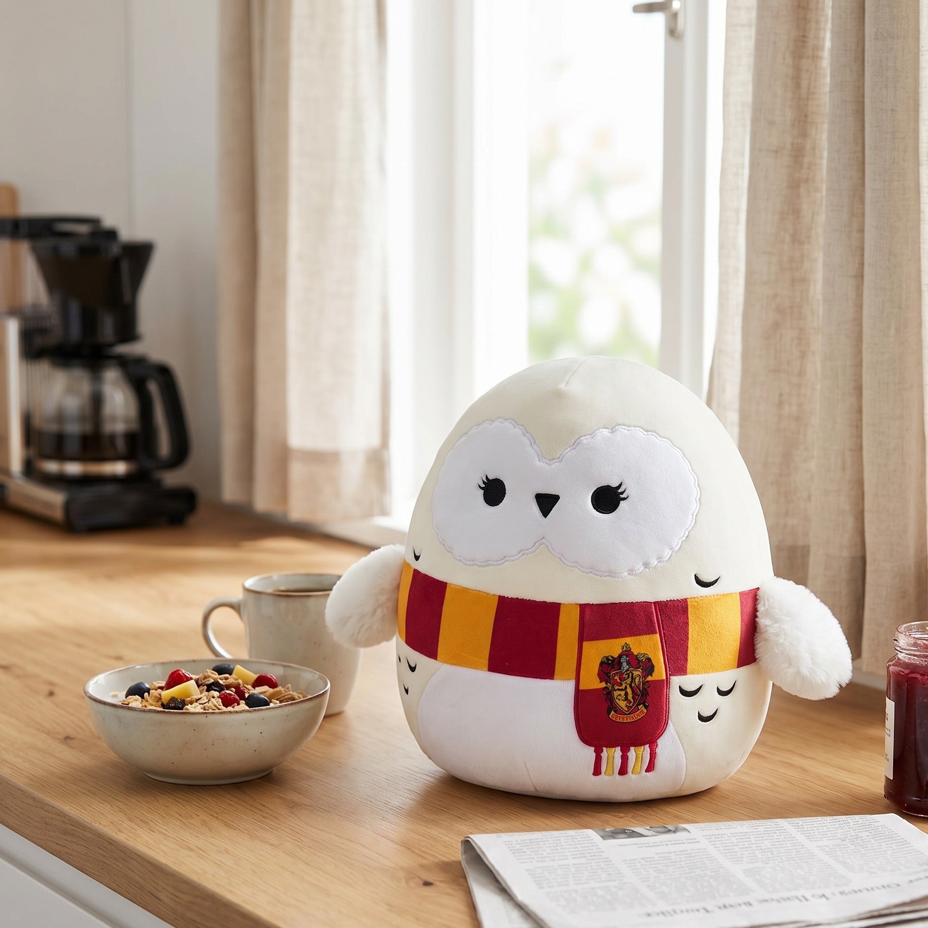 Imagen del producto Harry Potter - Figura de peluche Squishmallows Hedwig con bufanda