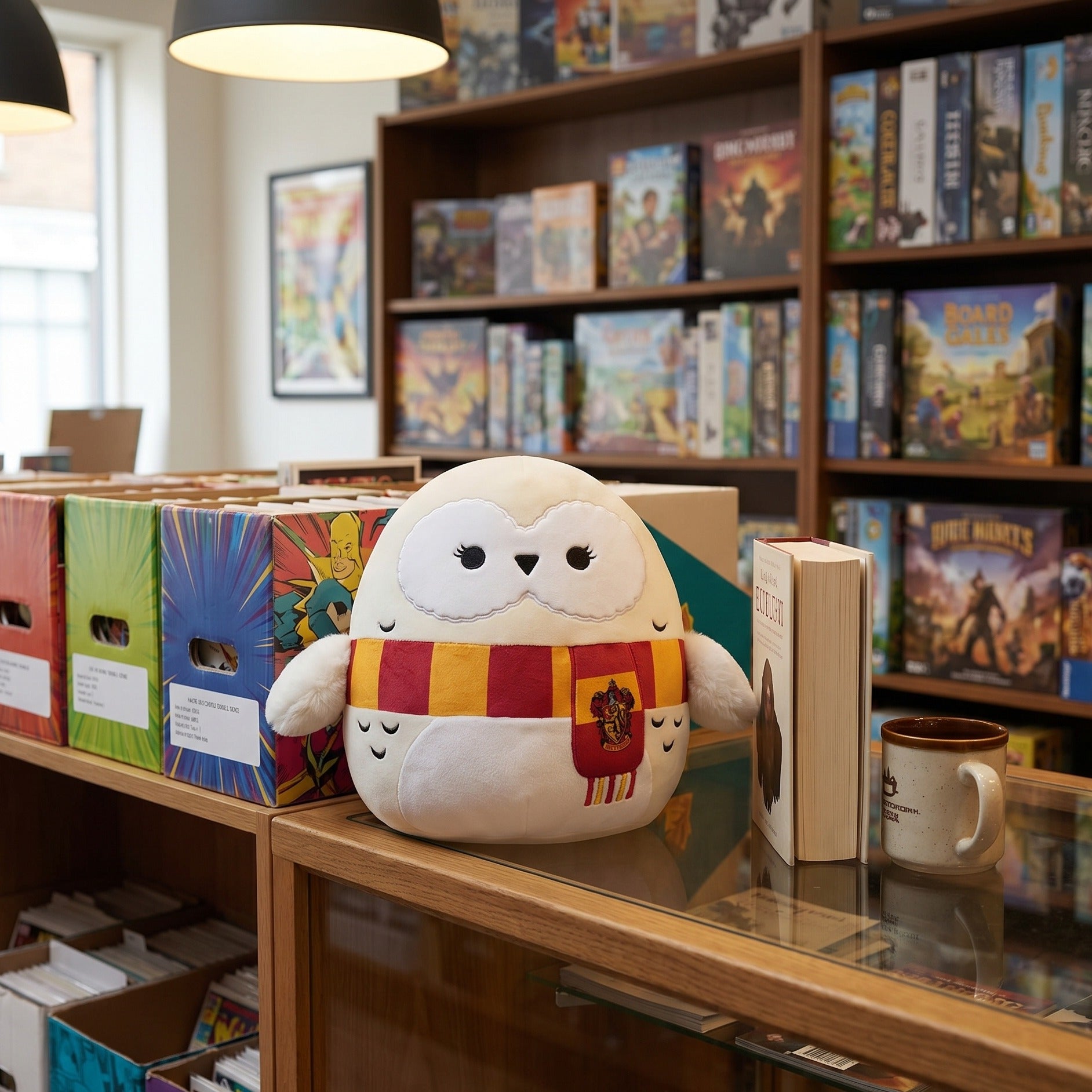 Imagen del producto Harry Potter - Figura de peluche Squishmallows Hedwig con bufanda