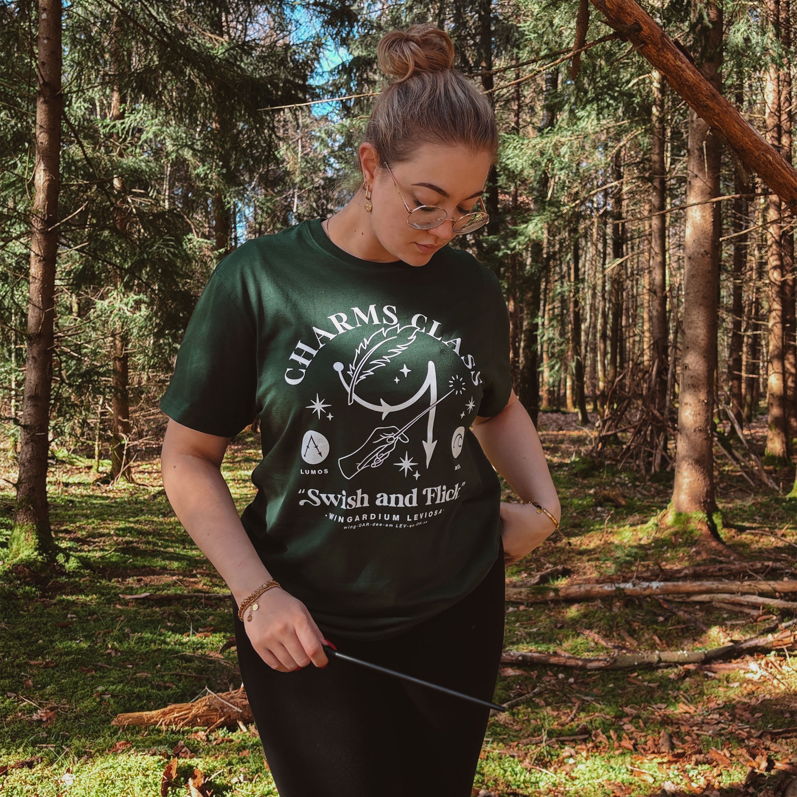 Imagen del producto Camiseta Hechizos Hogwarts verde - Harry Potter