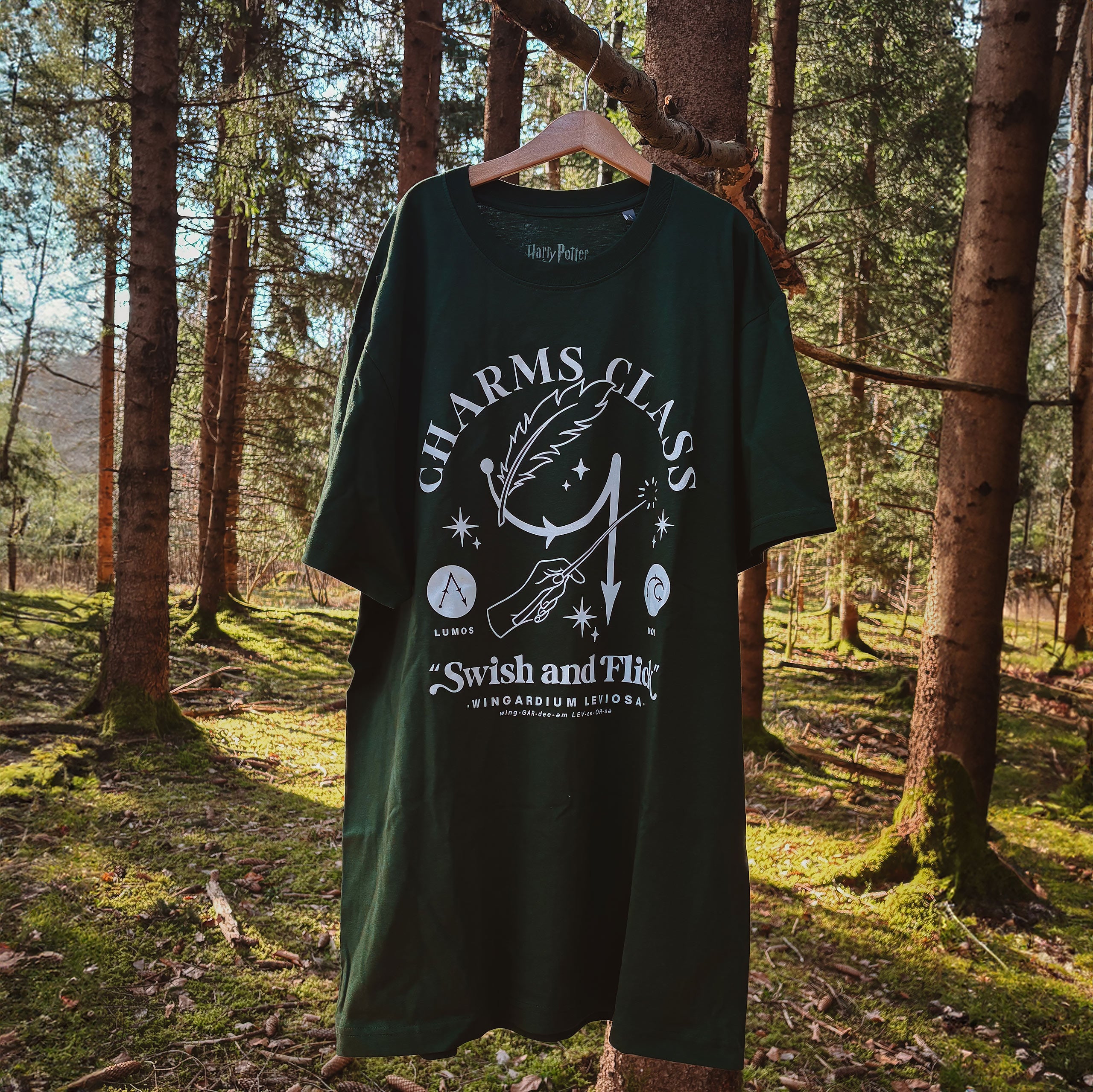 Imagen del producto Camiseta Hechizos Hogwarts verde - Harry Potter