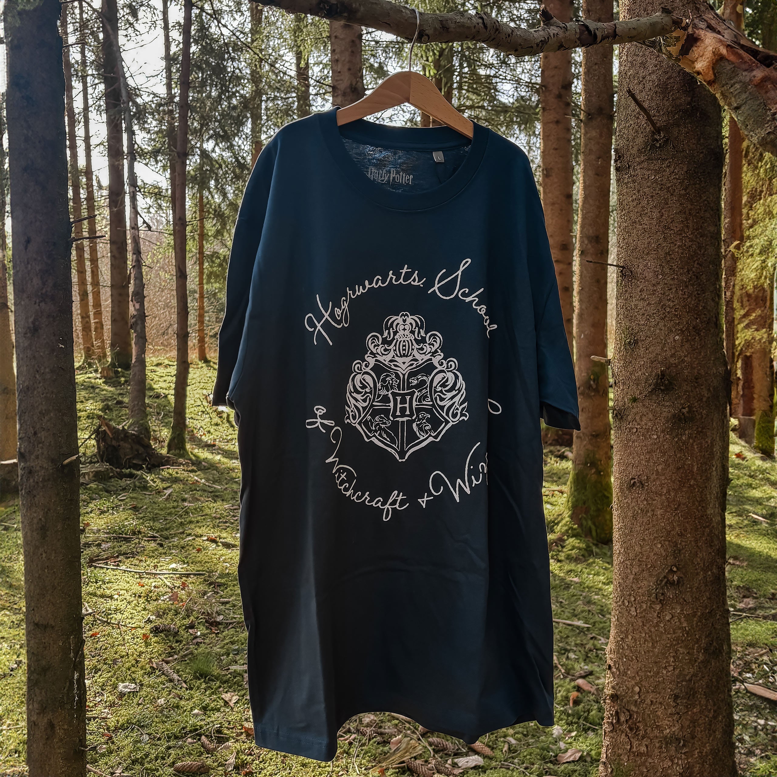 Imagen del producto Camiseta escudo Hogwarts azul - Harry Potter