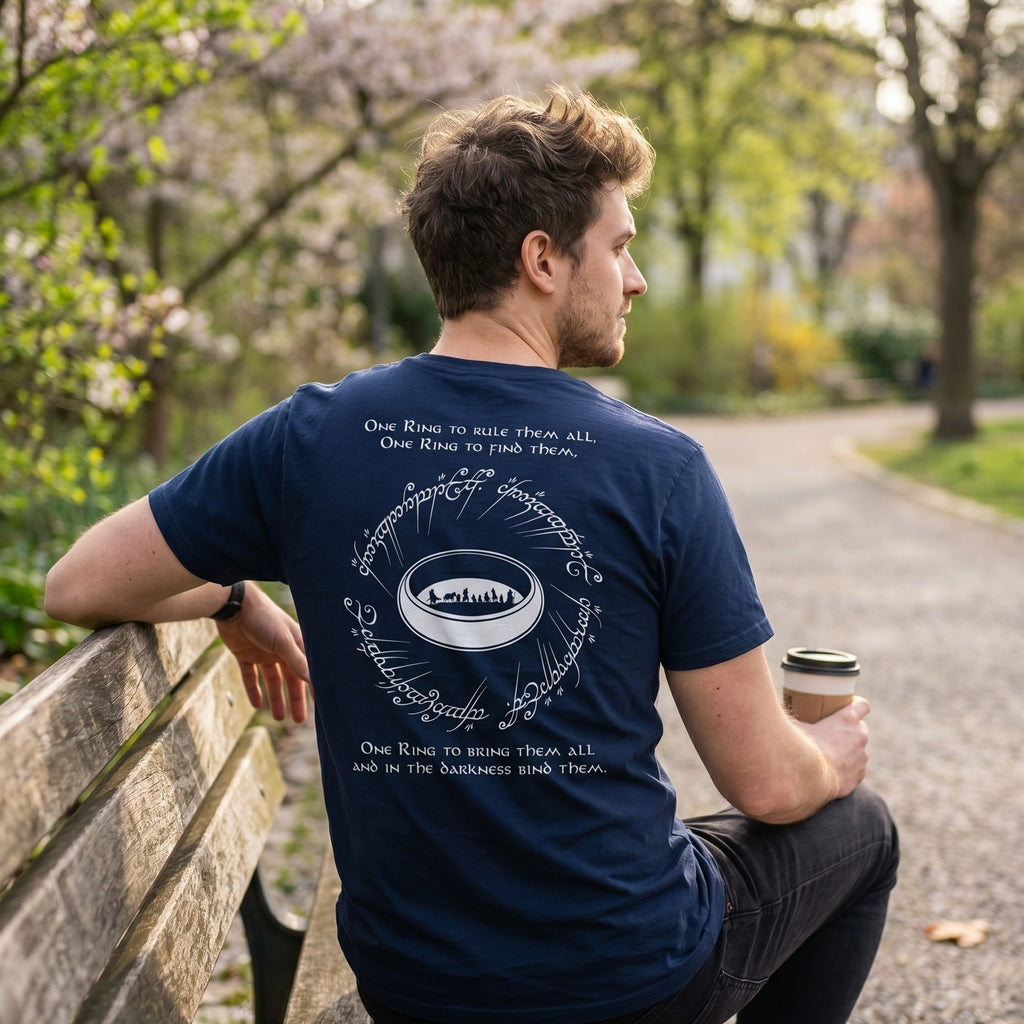 Imagen del producto Camiseta El Anillo Único azul - El Señor de los Anillos