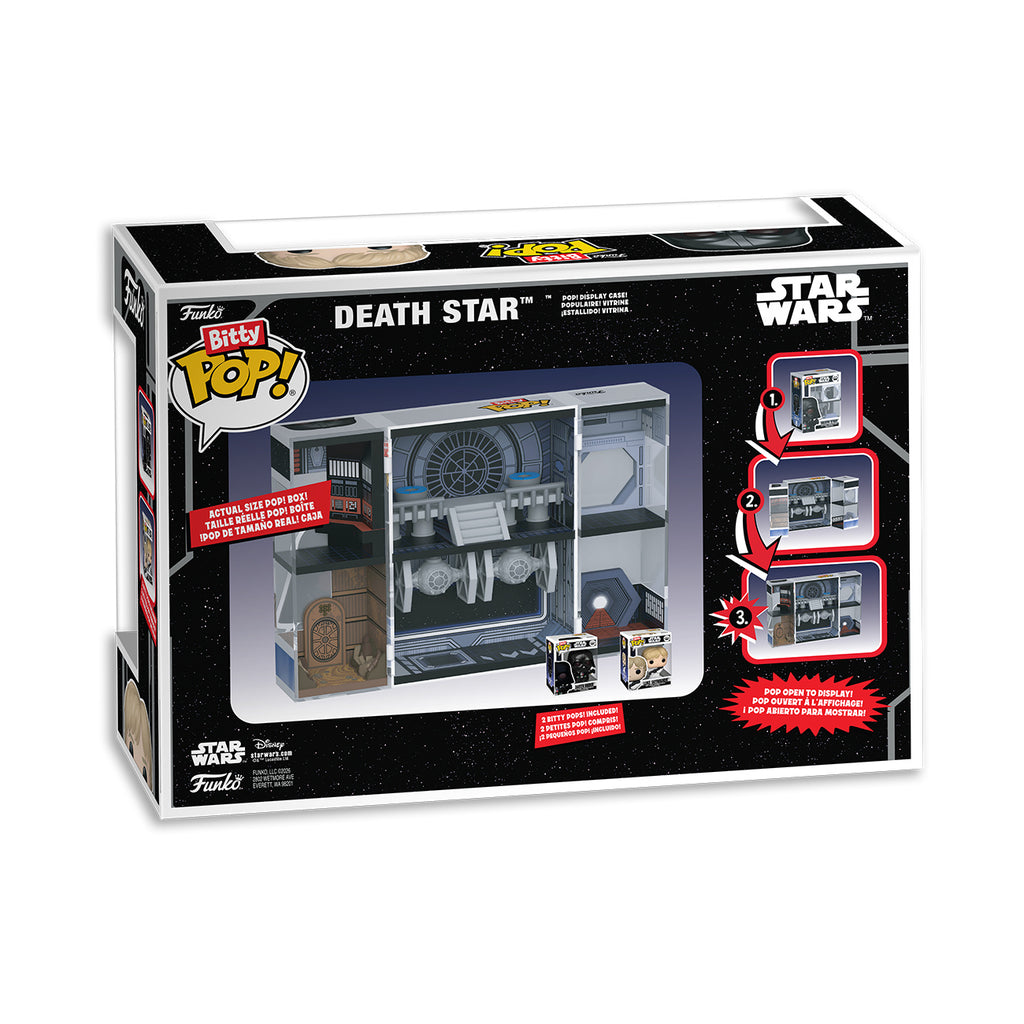 Imagen del producto Star Wars - Expositor Funko Bitty Pop Estrella de la Muerte con 2 figuras