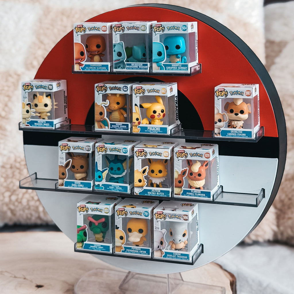Imagen del producto Pokémon - Expositor Poké Ball Funko Bitty Pop con 2 figuras