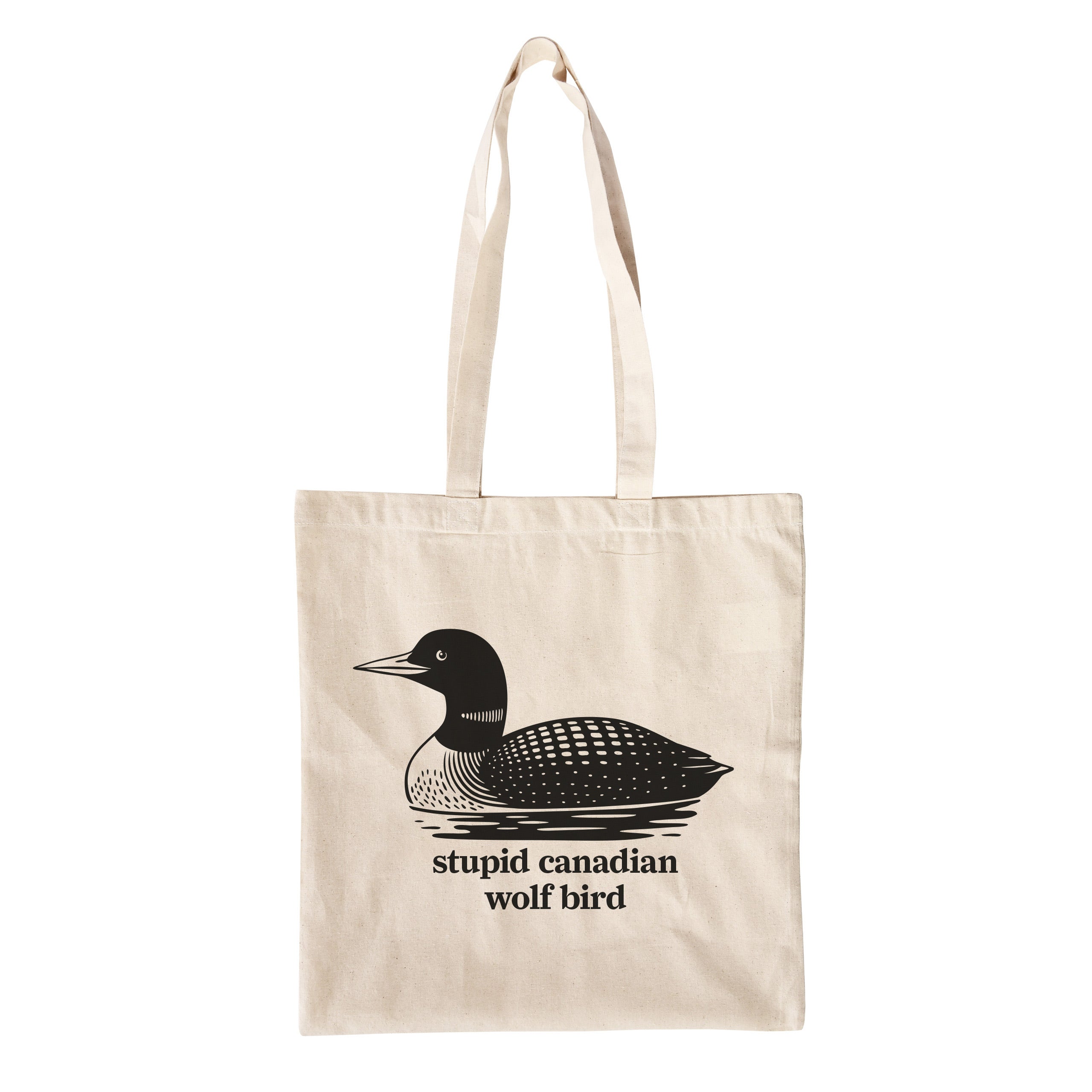 Imagen del producto Bolsa de tela Stupid Canadian Wolf Bird para fans de Heated Rivalry