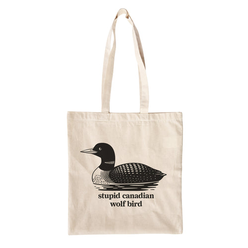 Imagen del producto Bolsa de tela Stupid Canadian Wolf Bird para fans de Heated Rivalry