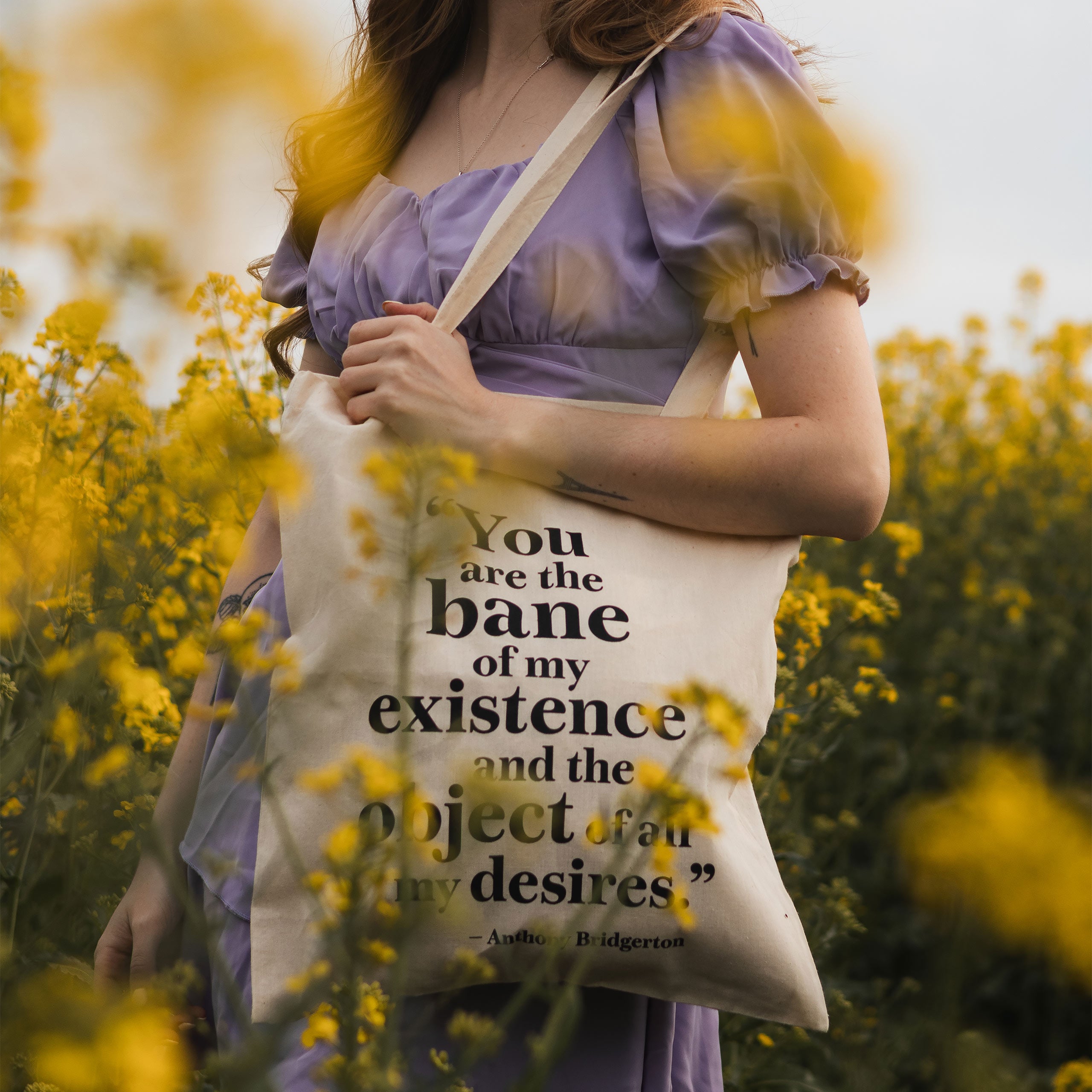 Imagen del producto Bolsa tote Bane of my Existence para fans de Los Bridgerton