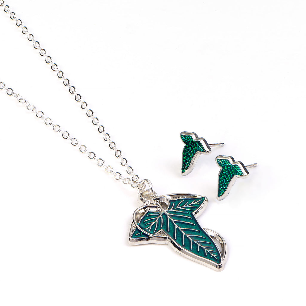 Imagen del producto El Señor de los Anillos - Set de joyería broche hoja en caja de regalo