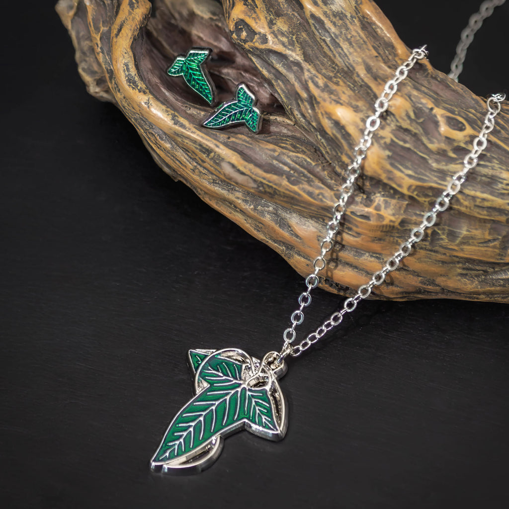 Imagen del producto El Señor de los Anillos - Set de joyería broche hoja en caja de regalo