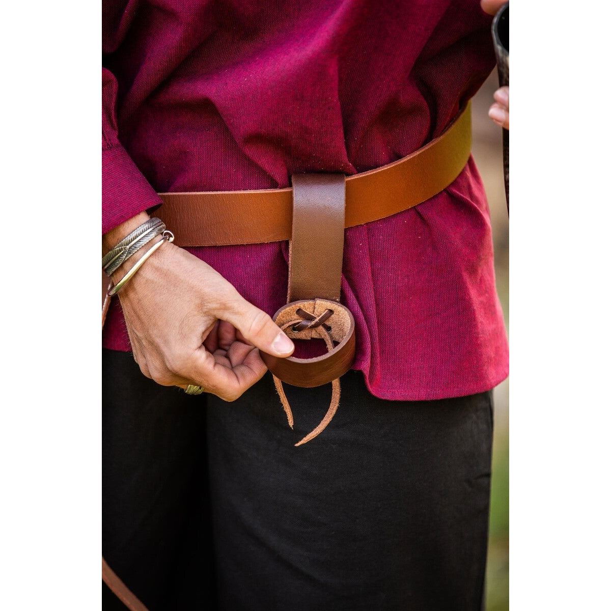 Imagen del producto Soporte para cuerno medieval de cuero