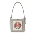 Imagen del producto Bolso bandolera medieval Tora con bordado beige