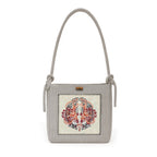 Imagen del producto Bolso bandolera medieval Tora con bordado beige