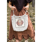 Imagen del producto Bolso bandolera medieval Tora con bordado beige