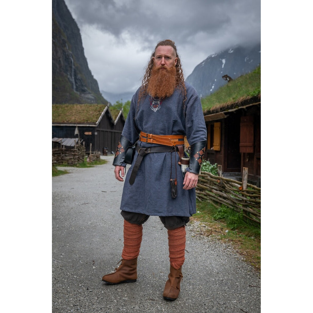 Imagen del producto Túnica vikinga medieval Freki azul grisáceo