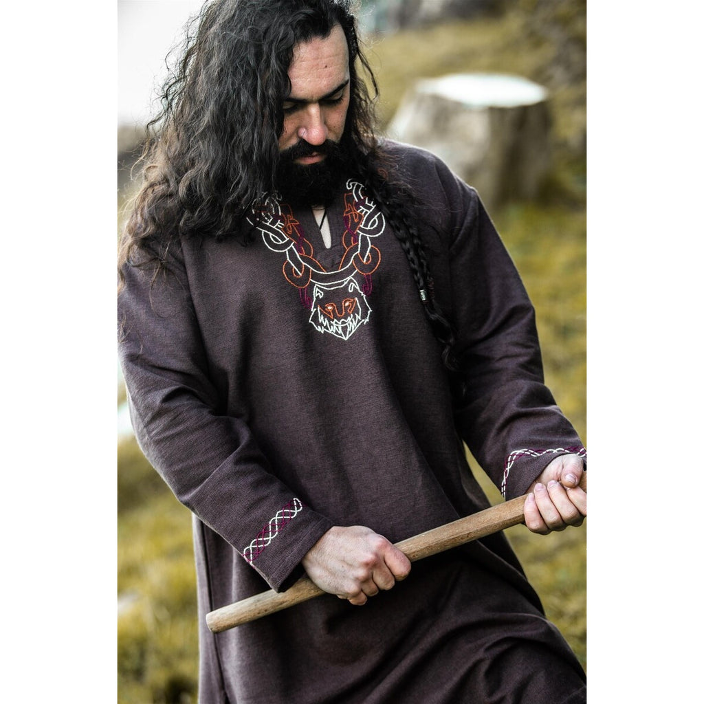 Imagen del producto Túnica vikinga medieval Freki marrón