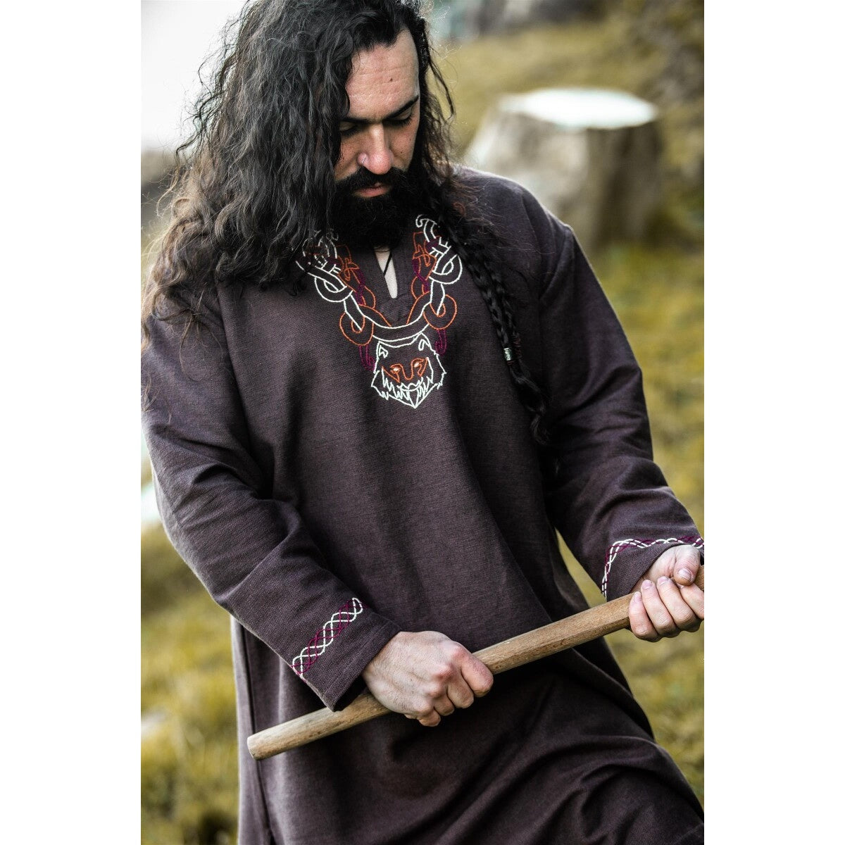Imagen del producto Túnica vikinga medieval Freki marrón