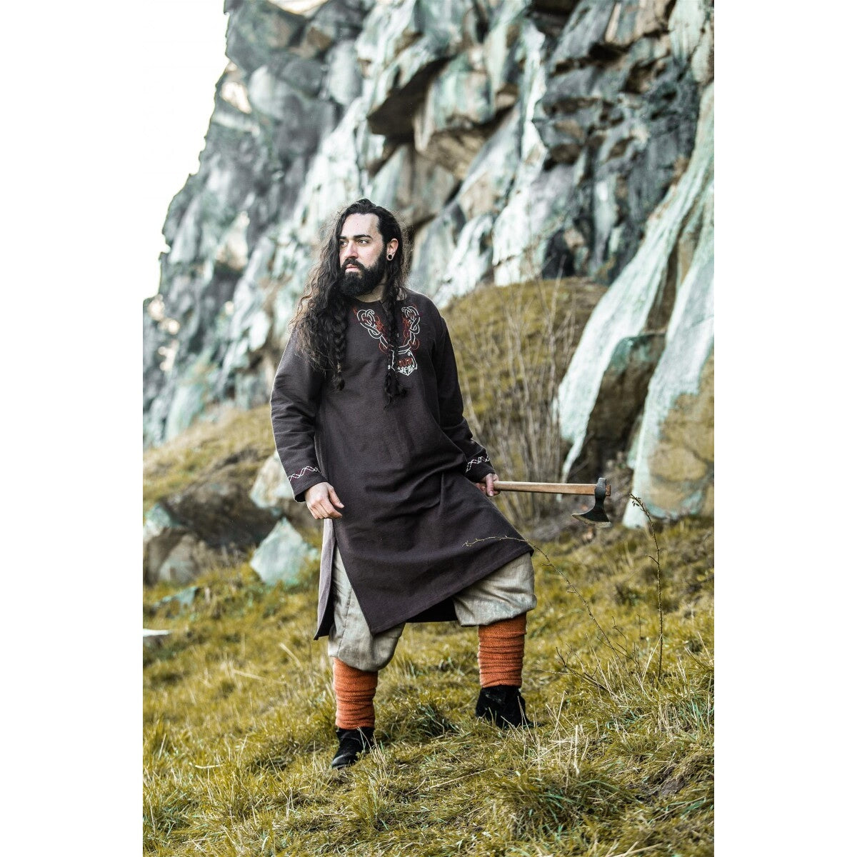 Imagen del producto Túnica vikinga medieval Freki marrón