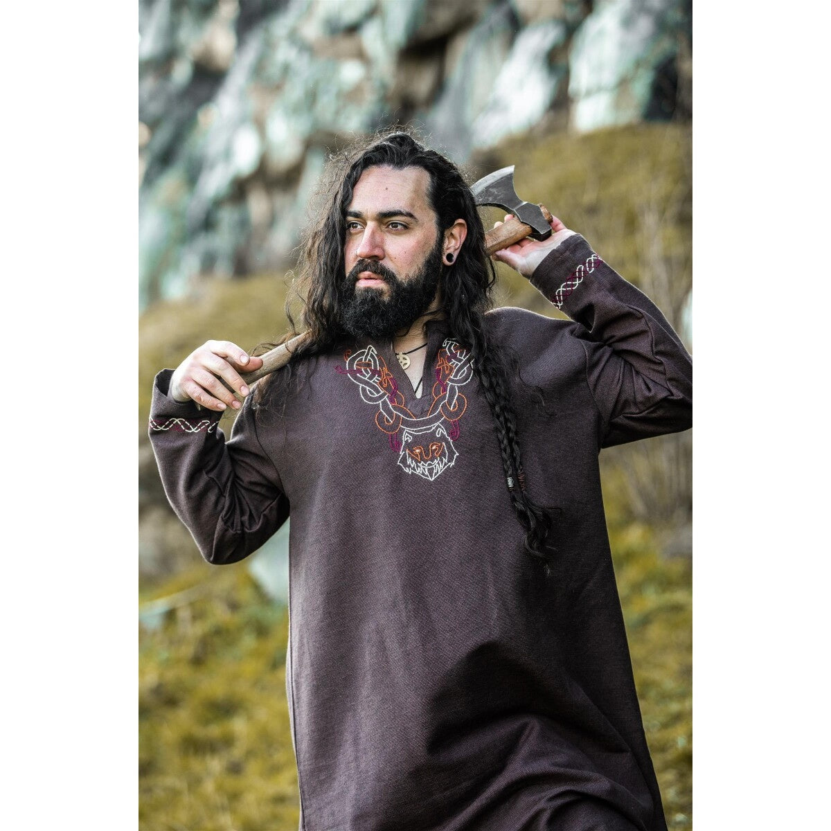Imagen del producto Túnica vikinga medieval Freki marrón