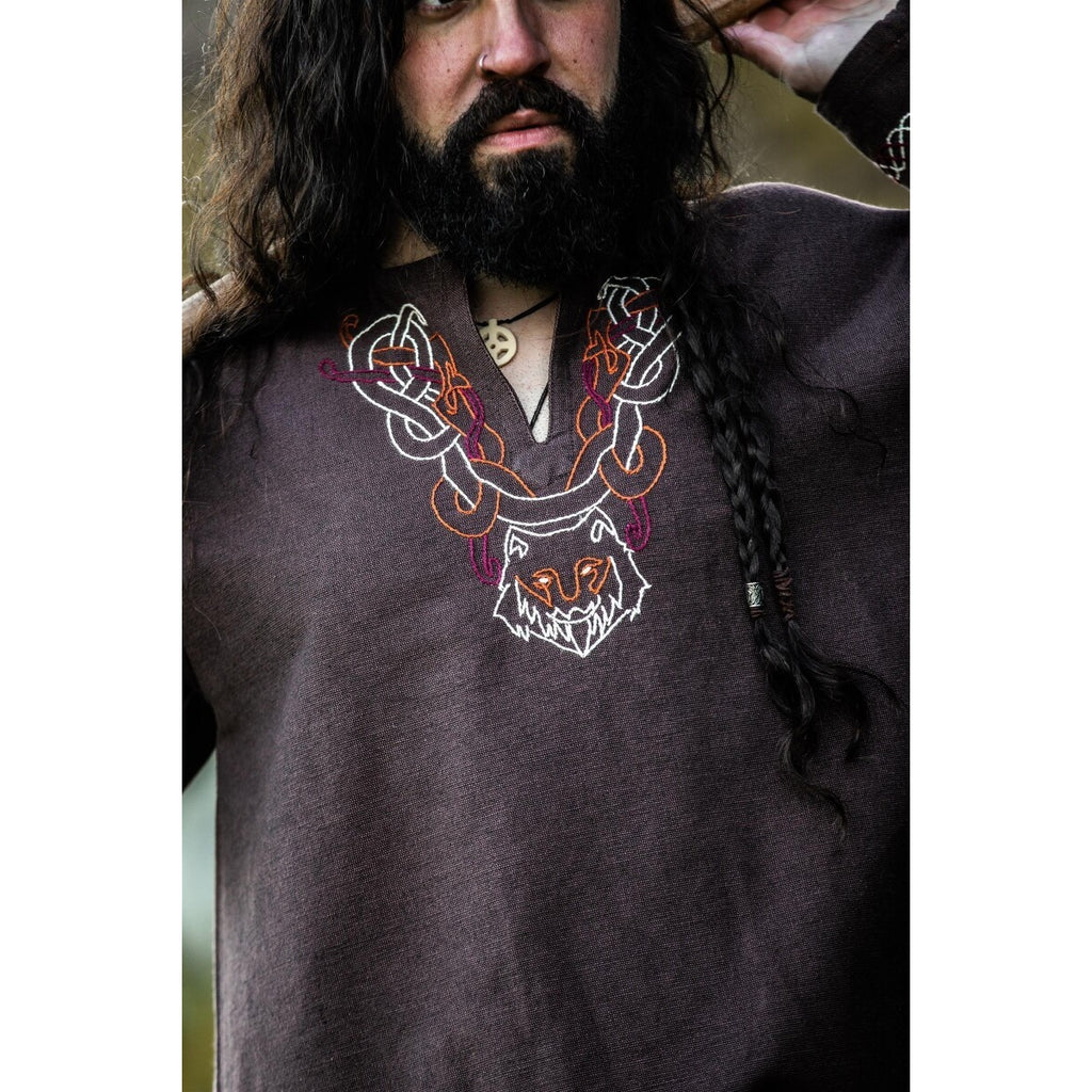 Imagen del producto Túnica vikinga medieval Freki marrón